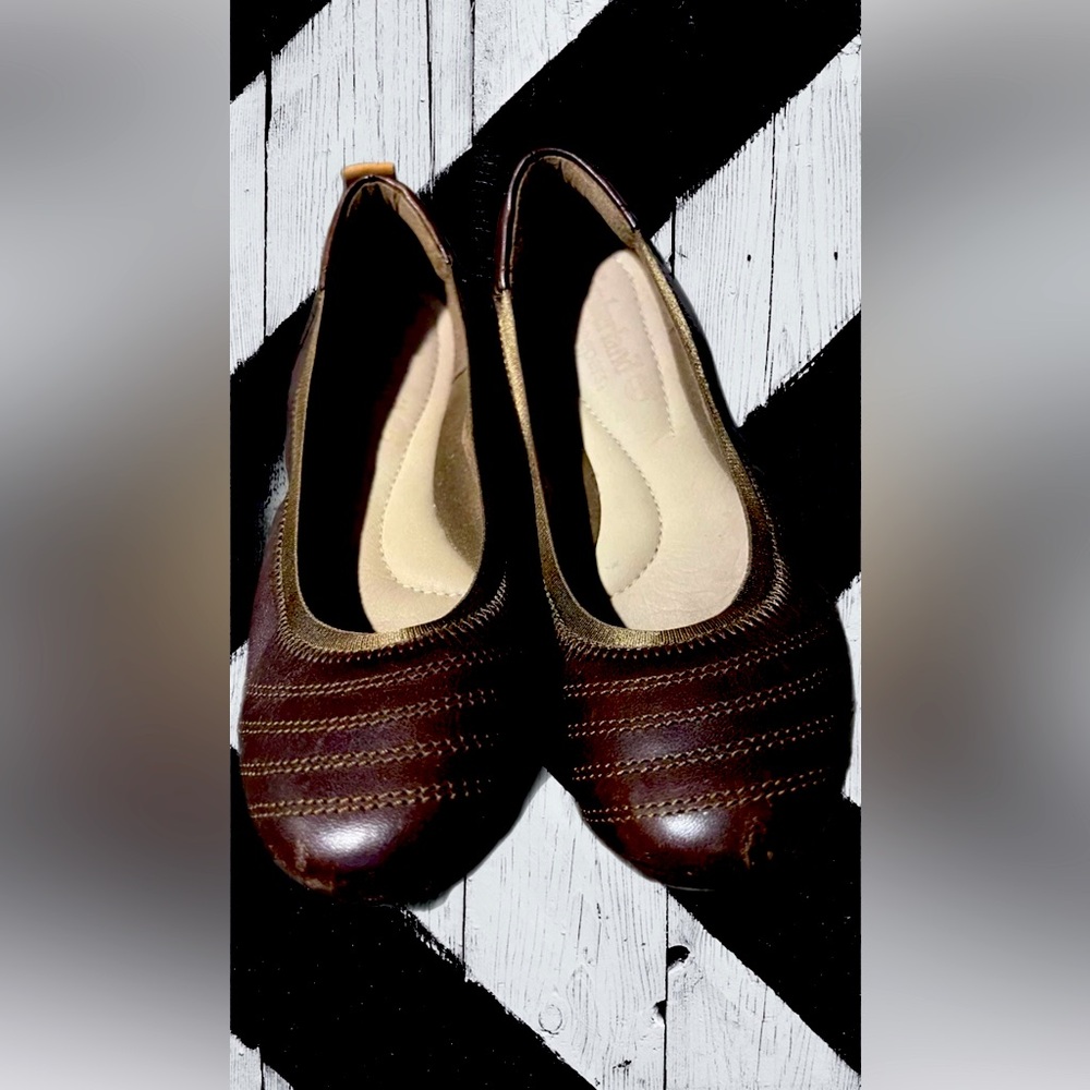 Timberland Earthkeepers Mary Jane Shoes Sz 6.5 Brown Genuine Leather Round Toe